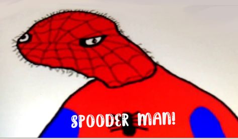 look its a spooder man! Spooder Man Cursed, Poop Meme, Spider Man Funny, Spider Man Meme, Spider Man Things, Hello Kitty And Spiderman, Spiderman Poses, Spiderman Stickers, Spiderman Funny