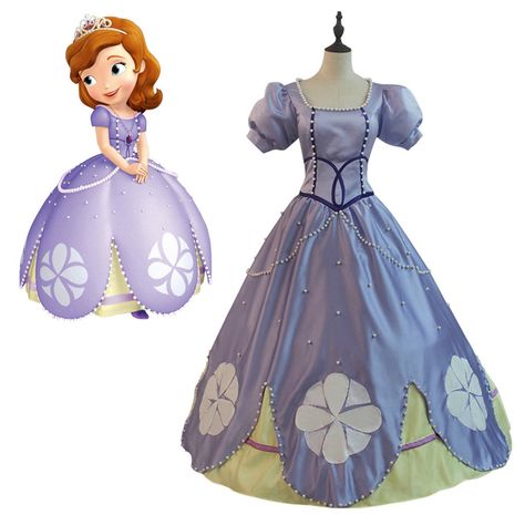 CosplayDiy+Women's+Dress+Sofia+the+First+Princess+Sofia+Dress+Costume+Cosplay+for+Party Sofia The First Costume, Sofia The First Dress, Sofia The First Cosplay, Sofia The First Dress Pattern, Princess Sofia Dress, Sofia The First Disney Princesses, Sofia Costume, Disney Princess Sofia The First, Winter Costume