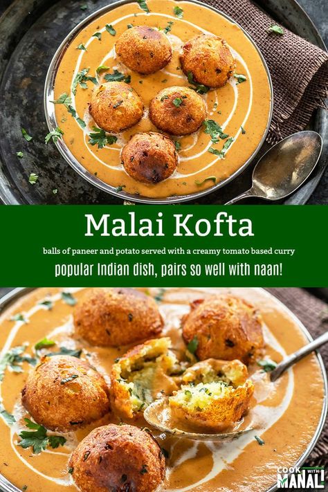 Malai Kofta Recipe, Meal Vegetarian, Kofta Curry, Kofta Recipe, Malai Kofta, Lyrics Quotes, Vegan Meals, Indian Cooking, Vegetarian Dinner