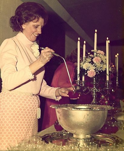 Serving Punch at Wedding Reception | Flickr - Photo Sharing! Cake And Punch Wedding Reception Ideas, Punch For Wedding Reception, 1950s Wedding Reception, Cake And Punch Wedding Reception, Vintage Couch Wedding Receptions, Cake And Punch Reception, Punch Table, Church Reception, Book Themed Wedding