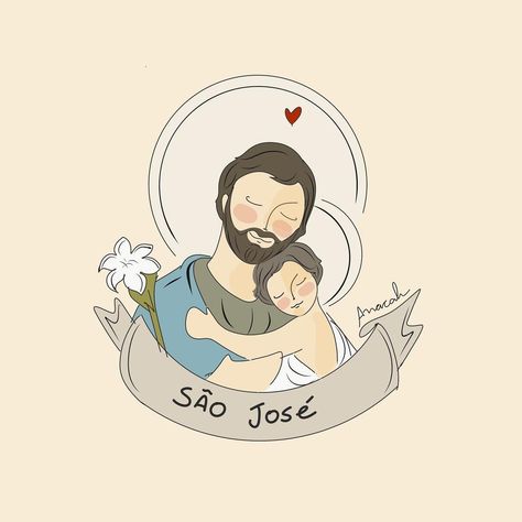 Catholic Illustration, Sao Jose, Christian Images, St Joseph, True Love, Instagram Post, On Instagram, Quick Saves, Color