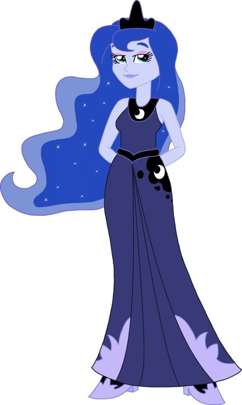 Luna's dress by Trinityinyang. Kida Disney, Vice Principal, Baby Disney Characters, My Little Pony Rarity, My Little Pony Poster, Celestia And Luna, My Little Pony Princess, My Little Pony Twilight, My Little Pony Wallpaper