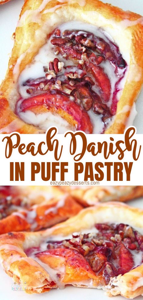 Who doesn’t love a peach Danish pastry treat every now and again? It is something that feels a little indulgent when bought in a bakery! Peach Danish, Fresh Peach Recipes, Summer Vegetarian Recipes, Sweet Brunch, Danish Recipe, Fruit Dessert Recipes, Danish Pastry, Fresh Peaches, Danish Food