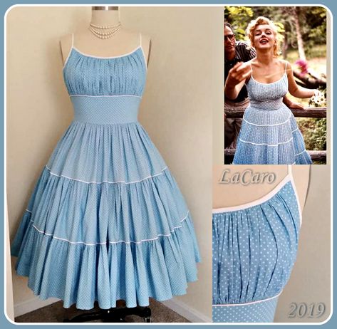 Sewing Summer Dresses, Summer Dress Sewing Patterns, Blue Summer Dress, Blue Summer Dresses, Kleidung Diy, Couture Mode, Elegante Casual, Summer Fashion Dresses, 자수 디자인