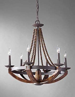 Amazon.com: Feiss F2749/6RI/BWD Adan Candle Chandelier Lighting, Iron, 6-Light (26"Dia x 26"H) 360watts: Home Improvement Rustic Chandeliers, Feiss Lighting, 6 Light Chandelier, Tier Chandelier, Iron Chandelier, Classic Chandeliers, Wooden Chandelier, Empire Chandelier, Light Photo