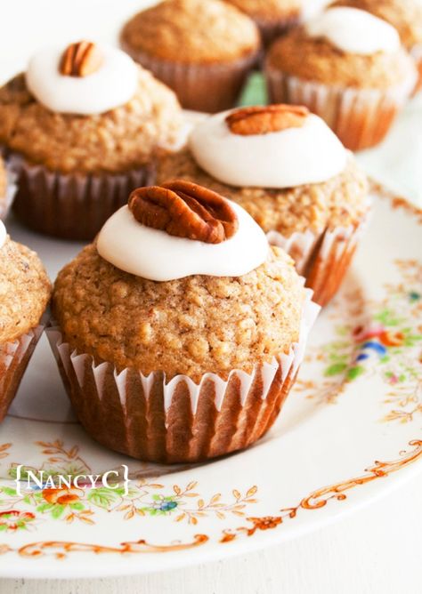 Farmhouse Friday 229 Maple Butter Recipe, Oatmeal Cupcakes, Maple Muffins, Oatmeal Muffin Recipes, Pecan Muffins, Ideas For Thanksgiving, Maple Syrup Recipes, Oat Muffins, Oatmeal Muffins