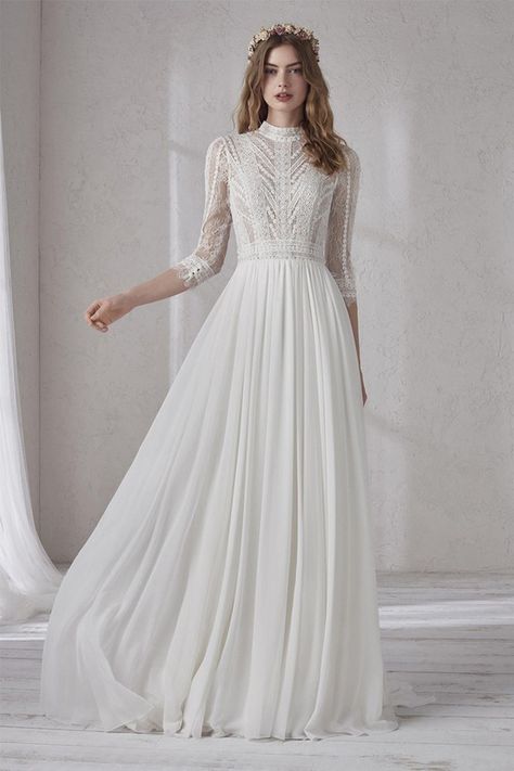 Wedding Dress Tea Length, Boho Wedding Dress With Sleeves, Vintage Style Wedding Dresses, Vintage Inspired Wedding Dresses, Wedding Dresses Uk, Vintage Wedding Dresses, White Wedding Gowns, Wedding Dress Guide, Dress Guide