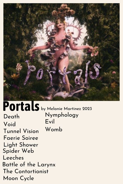 Portals Poster, Poster Polaroid, Melanie Martinez Portals, Moon Cycles, Sirens, Melanie Martinez, Music Poster, Quick Saves