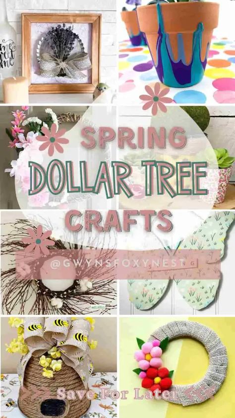 Spring Dollar Tree Crafts Spring Projects For Adults, Spring Adult Crafts, Spring Craft Show Ideas To Sell, Spring Dollar Tree Crafts, Spring Craft Ideas To Sell, Spring Crafts For Adults Diy, Dollar Tree Spring Crafts, Spring Crafts For Adults, Spring Dollar Store Crafts