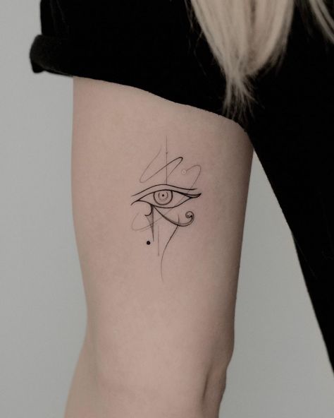 Get Inked: 50+ Outstanding Eye Of Horus Tattoo Ideas To Try In 2023 — InkMatch Horus Eye Tattoo, Eye Of Ra Tattoo, Ojo Tattoo, Eye Of Horus Tattoo, Egyptian Eye Tattoos, Horus Tattoo, Tato Minimal, Evil Eye Tattoo, Egypt Tattoo