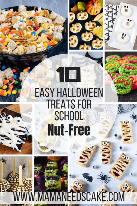 10 Easy Halloween Treats for School-(Nut-Free) School Party Food, Gnocchi Soup Olive Garden, Halloween Treats For School, Halloween Class Treats, Fun Rice Krispie Treats, Chicken And Gnocchi Soup, Soup Olive Garden, Halloween Classroom Treats, Treats For School