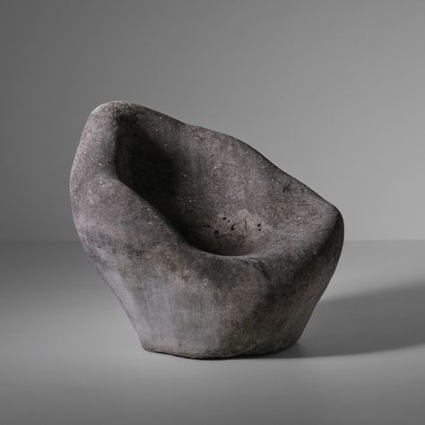 For sale: Unique Large 'Concrete' Sculptural Garden Chair, 1970s | #vntg #vintage Concrete Art Sculpture, Concrete Chair, Stone Chair, Eco Furniture, African Inspired Decor, Sculptural Chair, Concrete Diy Projects, Concrete Sculpture, Hotel Room Design