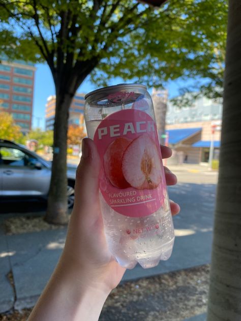 #peach #asianfood #yummy #cute #aethstetic #tiktok #pink #pinkdrink Peach Flavor Aesthetic, Cute Aethstetic, Peach Aesthetic, Baby Blue Aesthetic, Pink Drinks, Marauders Era, Blue Aesthetic, Voss Bottle, Cider