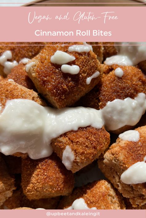 Gluten Free Cinnamon Bites, Cinnamon Roll Bites Recipe, Protein Cinnamon Rolls, Cinnamon Roll Bites, Gluten Free All Purpose Flour, Chocolate Protein Bites, Cinnamon Bites, Discard Recipes, Gf Baking