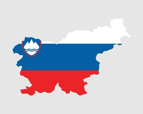 Slovenia Flag Map. Map of the Republic of Slovenia with the Slovene country banner. Vector Illustration. Slovenia Flag, Logo Banners, Banner Vector, Nature Backgrounds, Custom Illustration, Custom Branding, Background Banner, The Republic, Landscape Photos