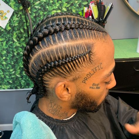 Nipsey Braids, 4 Cornrows Braids, Cornrows For Boys, Cornrows Men, Cornrow Styles For Men, Haircut Ideas Trendy, Cornrow Braid Styles, Braiding Hairstyles, Black Hair Cuts