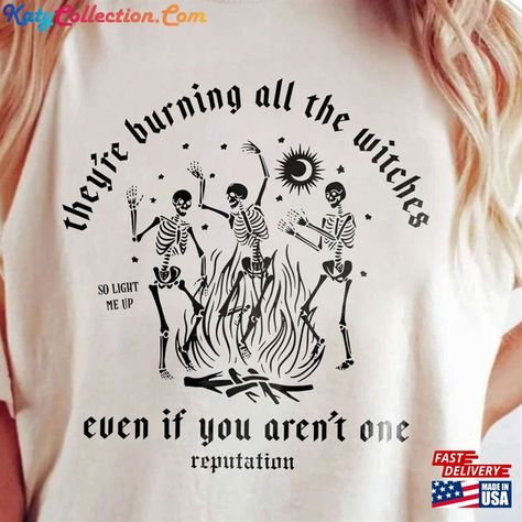 They're Burning All The Witches, Snake Tshirt, Lyric Shirts, Red Snake, Funny Skeleton, The Witches, Comfort Colors Shirt, Love Shirt, Hoodie Sweatshirt