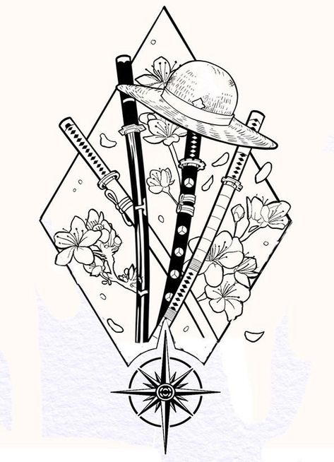 Zoro And Luffy Tattoo Ideas, One Piece Tattoo Ideas Zoro, One Piece Zoro Tattoo Design, Zoro And Luffy Tattoo, Anime Tattoos One Piece, Luffy One Piece Tattoo Design, One Piece Small Tattoo, Zoro Swords Tattoo, One Piece Luffy Tattoo