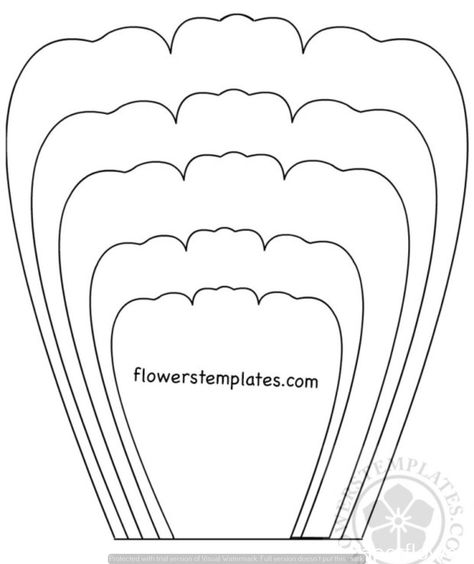 Pola Paper Flower, Paper Flower Printable Templates Free, Paper Flower Pattern, Big Flower Template, Free Paper Flower Templates Printables, Paper Flower Templates Free Printable, Flower Templates Printable Free, Paper Flower Printable Templates, Free Paper Flower Templates