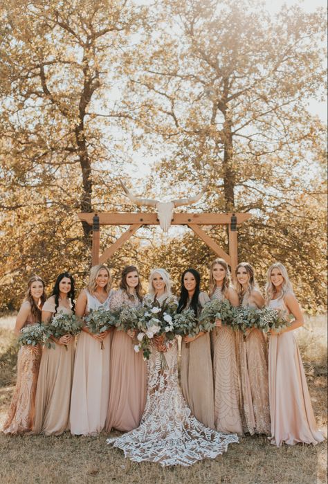 Bridesmaid Dresses For Country Wedding, Rustic Country Bridesmaid Dresses, Boho Western Bridesmaid Dress, Bridesmaid Dresses Farm Wedding, Cowgirl Bridesmaid Dresses, Western Bridesmaid Dresses With Boots, Farm Wedding Bridesmaid Dresses, Western Wedding Bridesmaids Dresses, Mismatched Bridesmaid Dresses Neutral