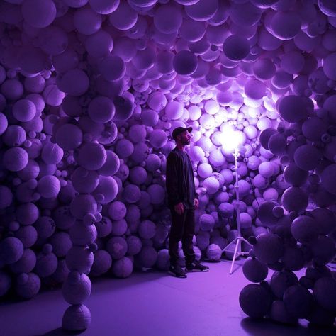 Daniel Arsham, Purple Art, Purple Love, Sports Balls, Solo Exhibition, All Things Purple, Wow Art, Sculpture Installation, Light Installation