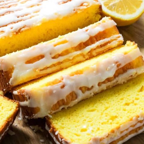 Lemon Pound Cake (Starbucks Copy Cat) - All Things Mamma Cakes From Box Cake Mixes, Cookout Desserts, Homemade Cake Mixes, Cake Almond, Box Cake Recipes, Bake Sweets, Boxed Cake Mixes Recipes, Weekly Recipes, Dessert Treats