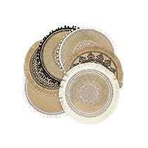 Diy Wall Basket Decor, Diy Wall Basket, Circle Placemats, Farmhouse Placemats, Natural Placemats, Plate Mats, Summer Mantel, Mantel Design, Round Placemats