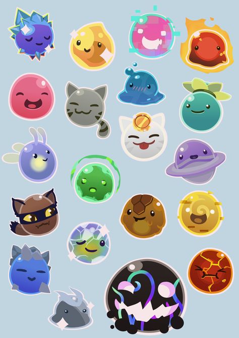 Slime Rancher Drawing, Cute Slime Monster, Slime Rancher Art, Slime Rancher Slimes, Slime Character Art, Slime Illustration, Blob Drawing, Slime Creature, Slime Designs