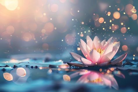 Photo lotus symbolizes purity in buddhis... | Premium Photo #Freepik #photo Lotus Wallpaper, Spiritual Wallpaper, Water Background, Laptop Backgrounds, Flow Arts, Simplistic Tattoos, Sparkling Water, Laptop Wallpaper, Premium Photo