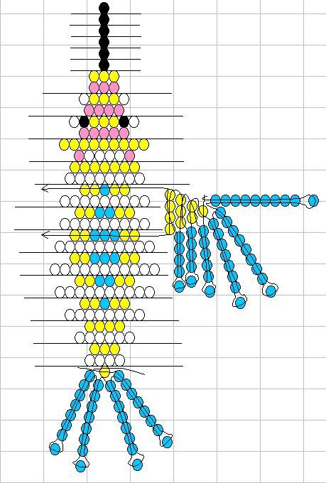 Pony Bead Projects, Pony Bead Crafts, Beading Patterns Free, Seed Bead Patterns, Beaded Jewelry Tutorials, Seed Bead Tutorial, Beadwork Patterns, Beaded Crafts, Beaded Animals