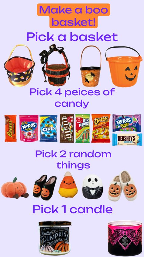 Make a boo basket 🎃👻🧛💜 Boo Basket Ideas For Best Friend, Cake Gift Basket, Halloween Sleepover, Holiday Baskets, Birthday Basket, Halloween Baskets, Beer Cake, Boo Basket, Sleepover Things To Do