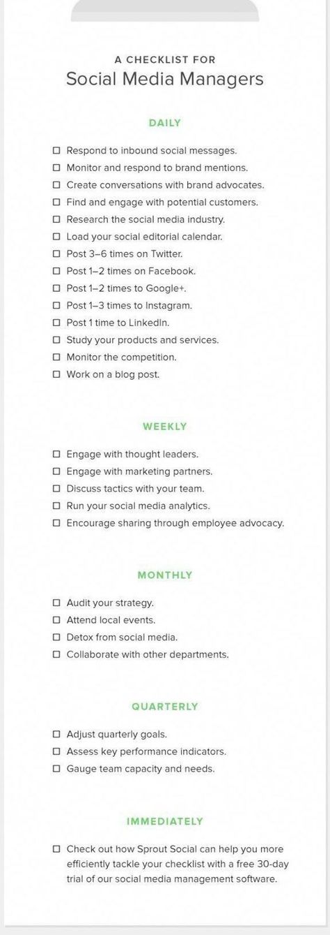 Social Media Manager Schedule, Daily Business Checklist, Social Media Audit Checklist, Daily Business Tasks, Weekly Posting Schedule Social Media, Social Media Planner Template, Checklist Ideas, Social Media Checklist, Social Media List