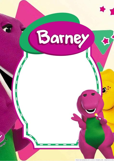 Cool 18+ Barney and Friends Canva Birthday Invitation Templates Who doesn't love Barney and Friends? This lovable purple dinosaur has been entertaining children for decades, and now your child can have their very own Barney-themed birthday party. And what better w... Barney Birthday Party, Barney And Friends, Barney Birthday, Purple Dinosaur, Barney & Friends, Colorful Invitations, Free Printable Birthday Invitations, Party Supply Store, Printable Birthday Invitations