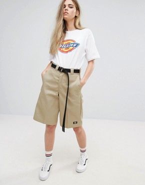 Dickies Shorts Outfit, Dickies Outfit Women, Dickies Outfit, Dickies Shorts, Summer 90s, Shorts Outfits Women, Woven Shorts, Work Shorts, Pocket Shorts