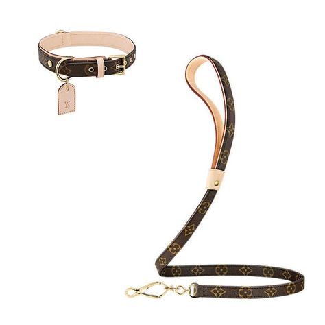 Lv Dog Collar, Louis Vuitton Dog Collar, Dog Leash And Collar, Designer Dog Accessories, Leash And Collar, Dog Accesories, Frozen Dog Treats, Luxury Dog Collars, Frozen Dog