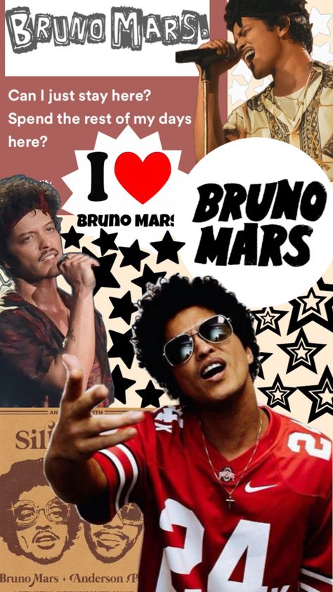 Bruno Mars poster Bruno Mars Shirtless, Bruno Mars Poster, Bruno Mars Lyrics, Mars Wallpaper, Mars Poster, Bruno Mars Concert, Perfect Music, Song Min-gi, Baddie Outfits Ideas