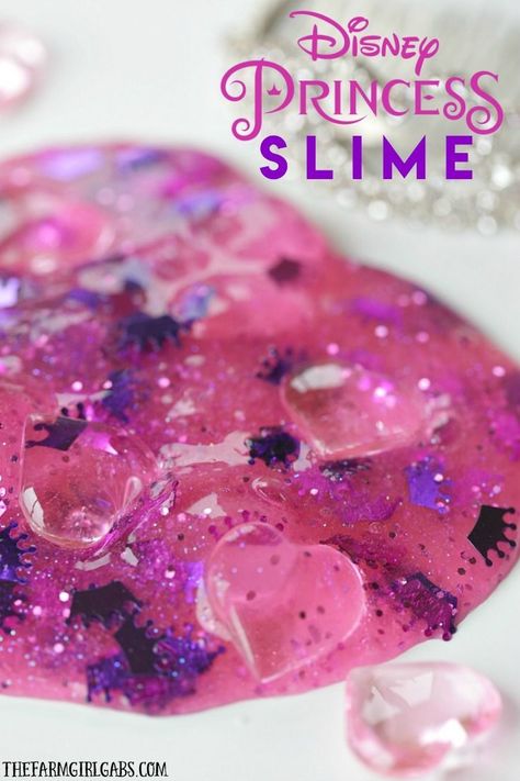 Ready for some ooey, gooey, princess fun? This Disney Princess Slime recipe is the perfect DIY boredom-buster craft for your Disney Princess. #Slime #SlimeRecipe #Disney #DisneyPrincess #WaltDisneyWorld #DisneyCraft Homemade Slime Recipe, Mermaid Slime, Rainbow Slime, Princess Crafts, Diy Star, Homemade Slime, Glitter Slime, Fluffy Slime, Ooey Gooey