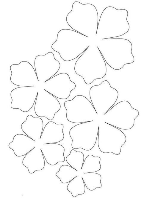 Flower Pattern Design Templates, Flowers Template, Paper Projects Diy, ليلو وستيتش, Paper Flower Patterns, Diy Flores, Printable Flower, Idee Cricut, Desain Buklet