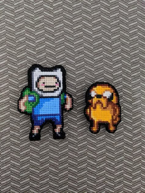 Cross Stitch Magnets, Adventure Time Alpha Pattern, Adventure Time Perler Beads, Adventure Time Cross Stitch, Adventure Time Embroidery, Cross Stitch Patch, Perler Art, Bead Crochet Patterns, Diy Perler Bead Crafts