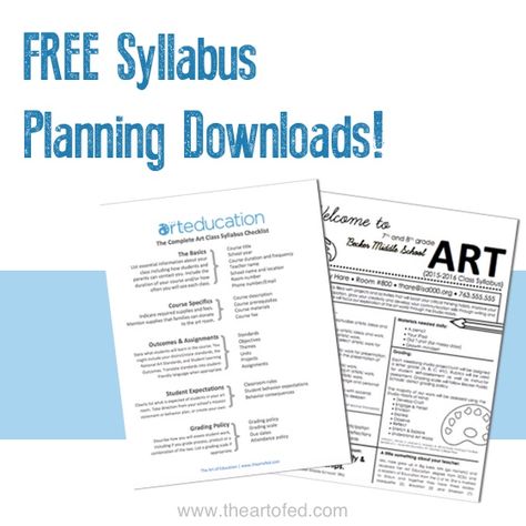 Create a Syllabus That Your Students Will Actually Want to Read Art Curriculum Planning, Art Syllabus, Syllabus Template, Class Syllabus, Art Teacher Resources, Middle School Lessons, Curriculum Planning, Art Curriculum, Middle School Art