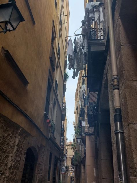 Houses, Barcelona, Narrow streets, aesthetic Streets Aesthetic, Barcelona, France, Road