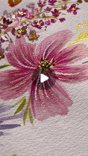 Painting With Metallic Watercolors, Metallic Watercolor Painting Ideas, Metallic Watercolor Painting, Metallic Watercolor, Diy Paint Projects, Artist Watercolor, Watercolor Tutorials, Round Brush, Fine Artist