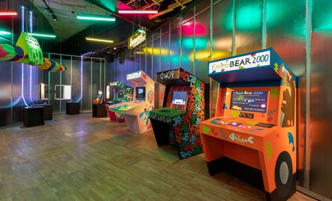 A new exhibition at the V&A in London explores the designs of video games of the past decade. Toy Exhibition, Casa Bonay, Game Expo, Iconic Furniture, Booth Design, Arcade Games, Abstract Prints, Design Projects, Wall Prints