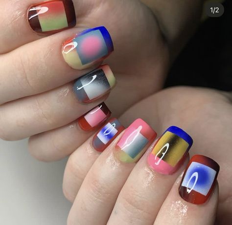 Naturally Pretty, Abstract Nails, Nails Yellow, Airbrush Nails, Manicure Nails, Nail Time, Nails Desing, Hot Nails, Gel Manicure