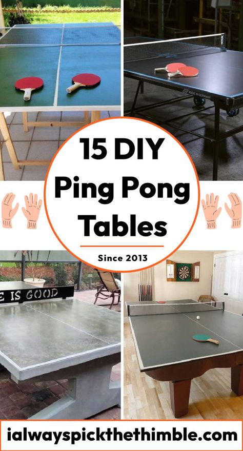 15 Homemade DIY Ping Pong Table Plans Free Ping Pong Party, Diy Ping Pong Table Top, Diy Ping Pong Table, Homemade Ping Pong Table, Foldable Ping Pong Table, Folding Ping Pong Table, Ping Pong Table Top, Custom Ping Pong Table, Cool Ping Pong Tables