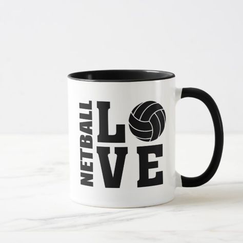 Netball Players I Love Netball Mug - Netball gift idea. Netball, Dinnerware Set, Sales Gifts, Mug, Created By, Stars, Tableware, I Love, Gifts