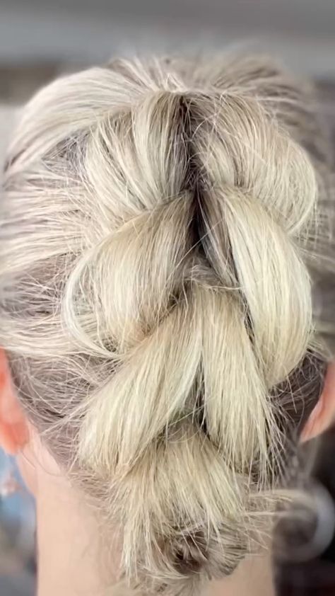 Short Hair Rubber Band Styles, Easy Faux Braid, Faux Braid Tutorial, Faux Braid, Easy Hair Up, Faux Braids, Rubber Band Hairstyles, Faux Hair, Pulled Back Hairstyles