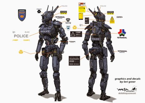 http://christianpearce.blogspot.co.nz/2015/04/chappie-concept-art-part-1.html Military Robot, Foto Top, Sci Fi Design, Weta Workshop, Arte Robot, Futuristic Art, Robot Design, Robots Concept, Robot Art