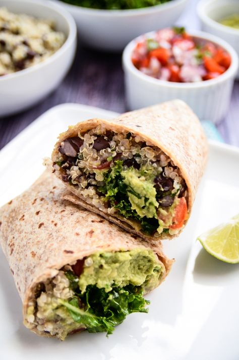 The Ultimate Vegan Protein Burrito - Blissful Basil | Healthy Plant-Based Vegan Recipes & Wellness Tips Protein Burrito, Burrito Vegan, Sandwich Vegetarian, Vegan Burrito, High Protein Vegan, Dr Oz, Vegan Protein, Vegan Foods, Quesadillas