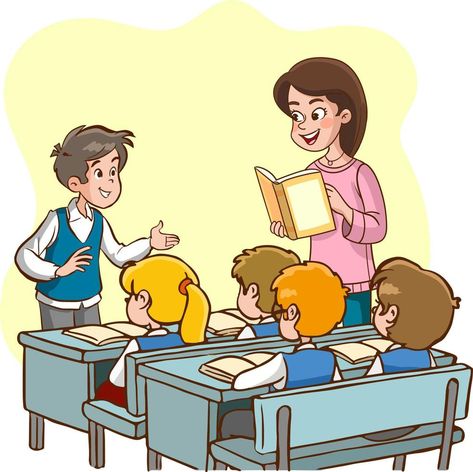 Teacher Teaching Students Cartoon, Teacher Teaching Students, Teaching Clipart, Student Clipart, Teacher Cartoon, Student Cartoon, English Learning Books, Research Poster, Student Photo